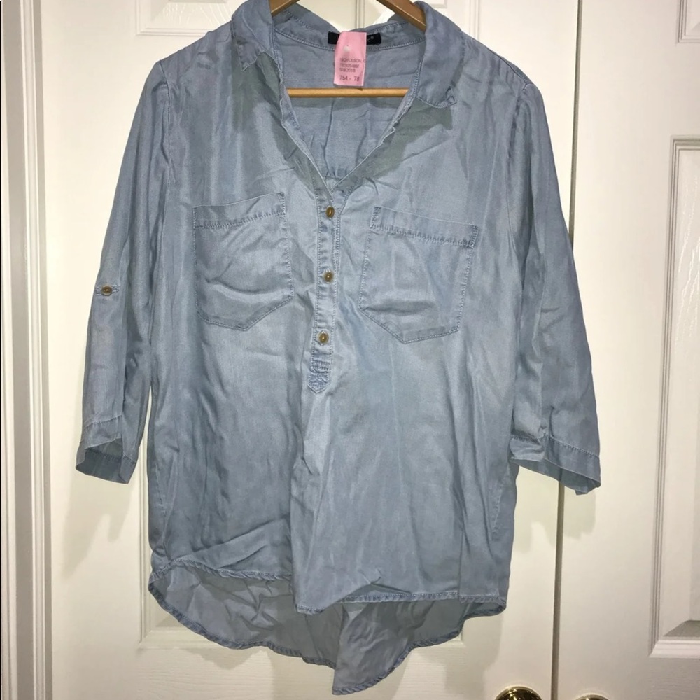 Denim colored button shirt